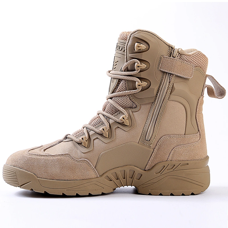 Tactical Resistant Leather Upper Rubber Sole Hiking Boots