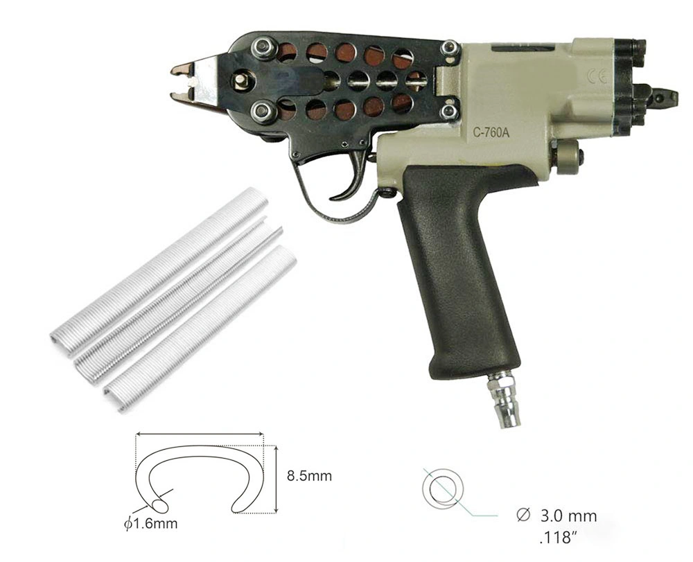 Pneumatic C Ring Tool C-77xe Hog Ring Staple Gun for Animal Cage