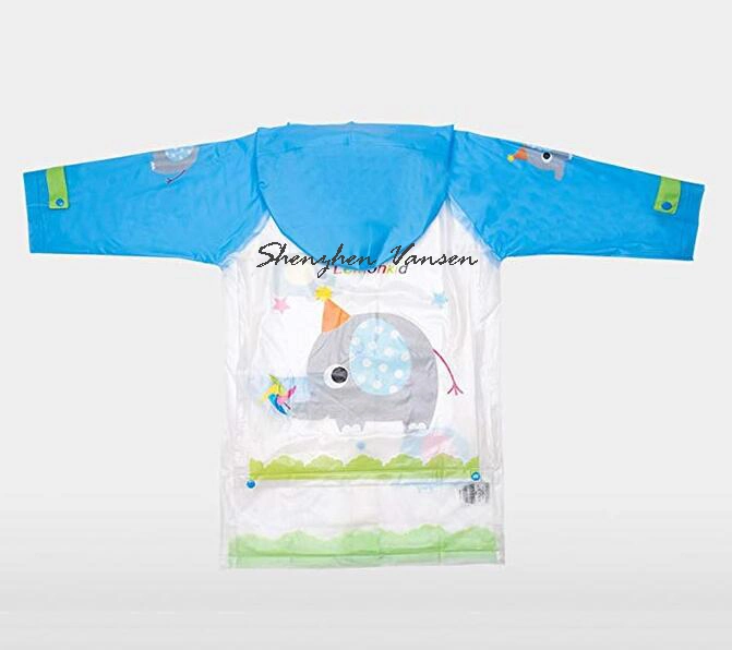 Children Hooded Jackets Rain Jacket with Inflatable Hood