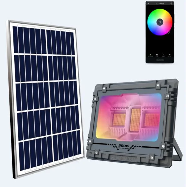 60W 100W Outdoor LED Lanmp Aw RGB Solar Flood Light with Rhythm