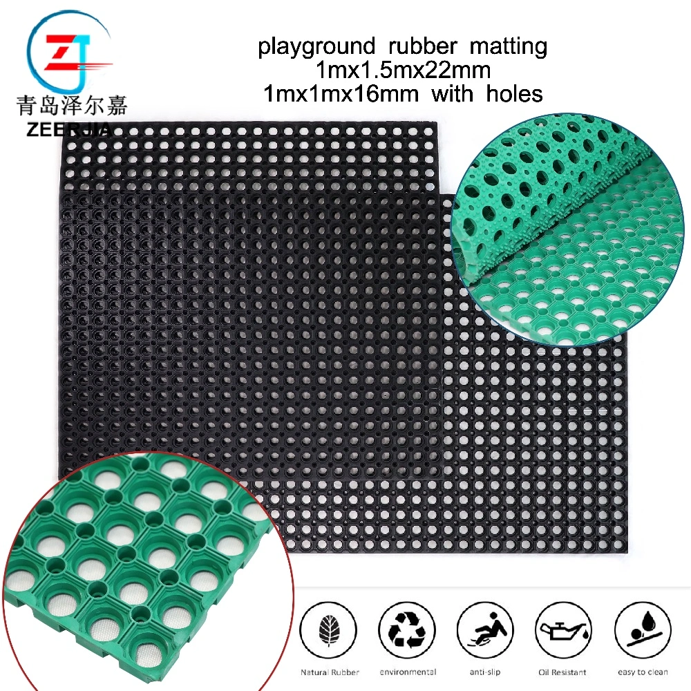 Interlocking Skid Proof Wear Resistant Anti-Slip Rubber Mat for Ski Resorts