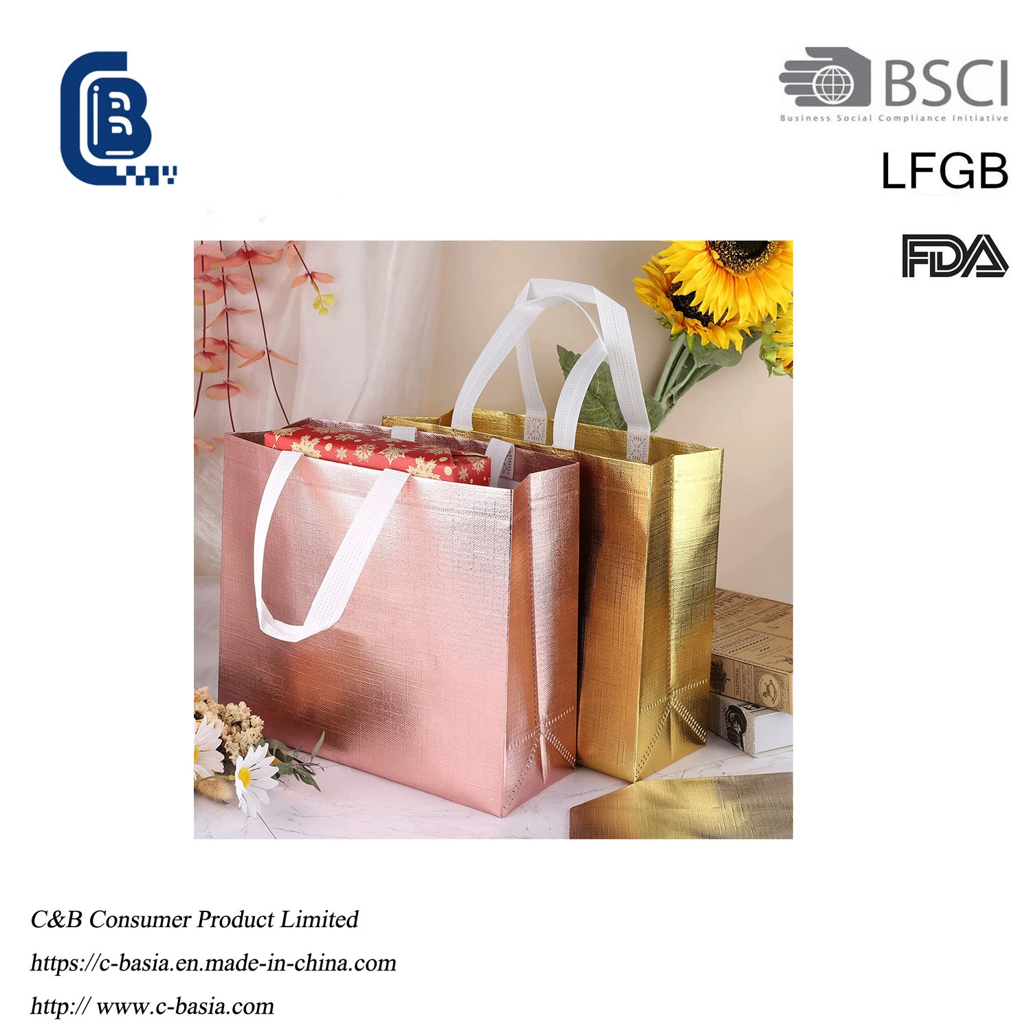 Wholesale/Supplier Customized Bright Film Fashion Non-Woven Gift Bags, High quality/High cost performance  Gift Bags