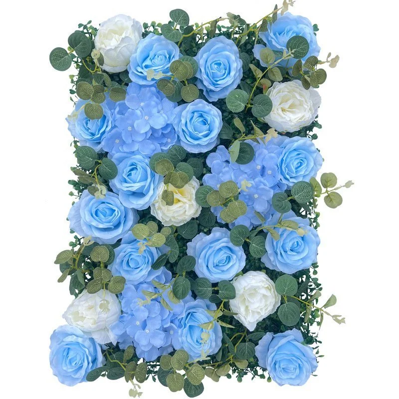 40*60cm Silk Rose Artificial Flower Wall Panels for Backdrop Wedding Wall