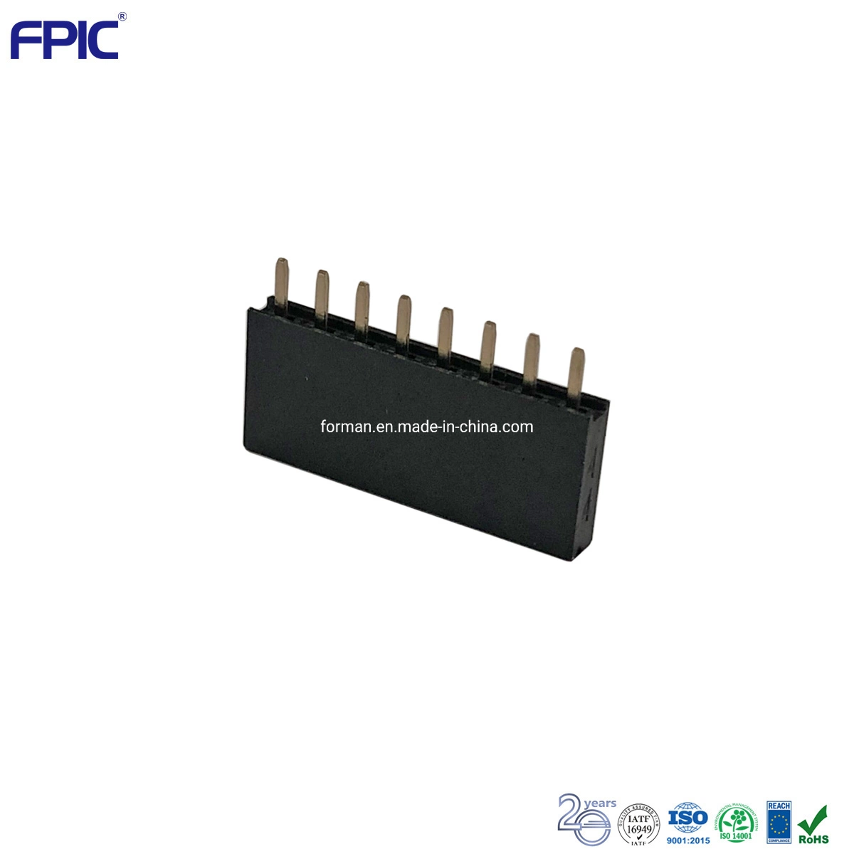 Single Row 4pins Electronic Female Header PA6t Board to Board Connectors Electrical Components