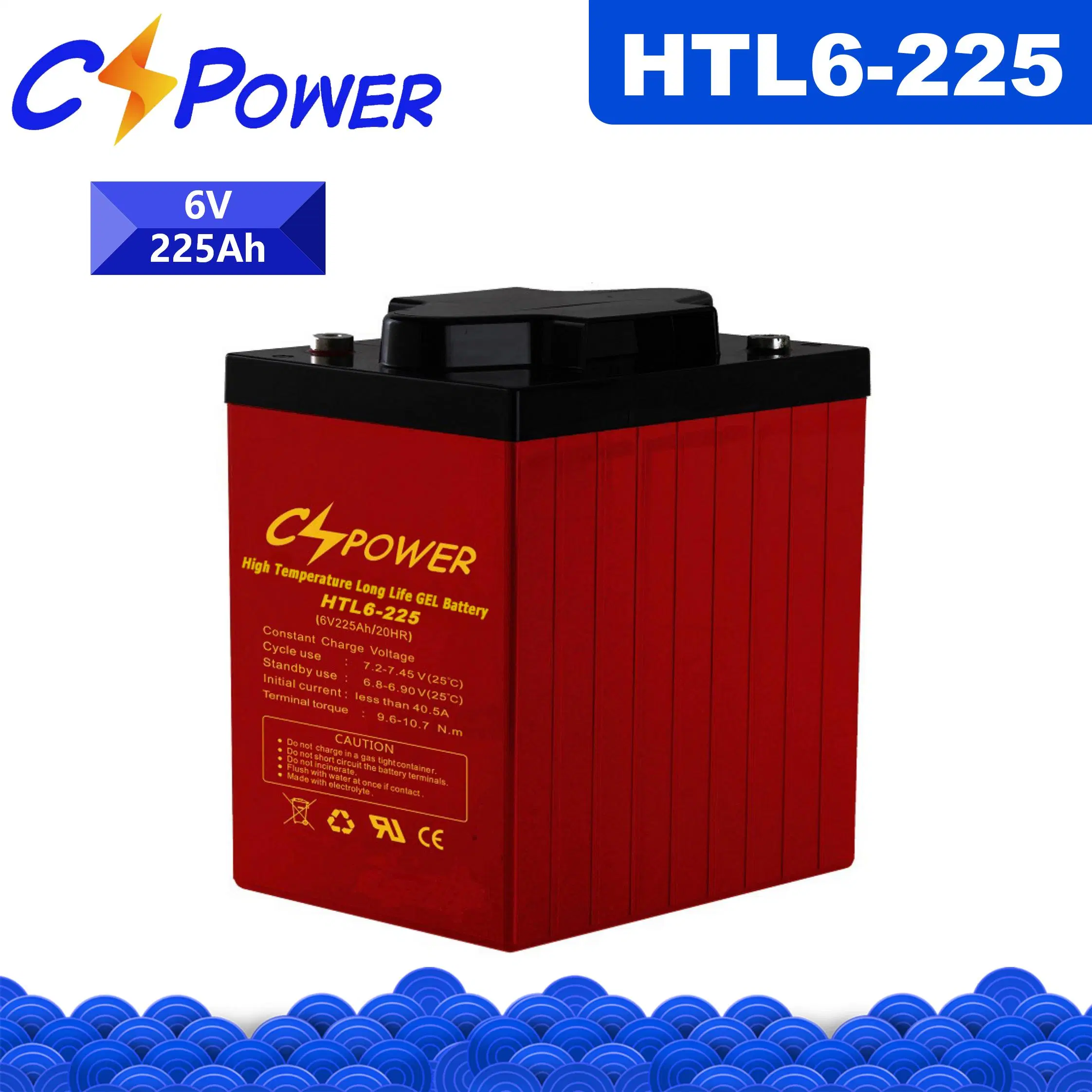 Cspower High-Performance-6volts-225ah Deep-Cycle-Battery Htl6-225 for UPS/ Electric Power/Lighting/Boat/Solar System