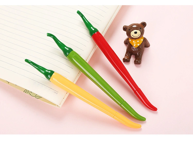 Custom Black Gel Ink Pen Cute Chili Pepper Shape Gel Pen