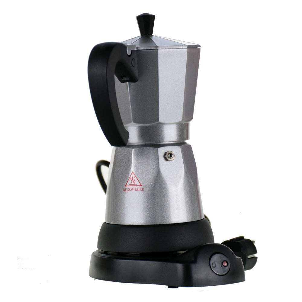 W Ecocoffee 6cups Aluminum Electronic Moka Pot for Espresso Coffee Maker