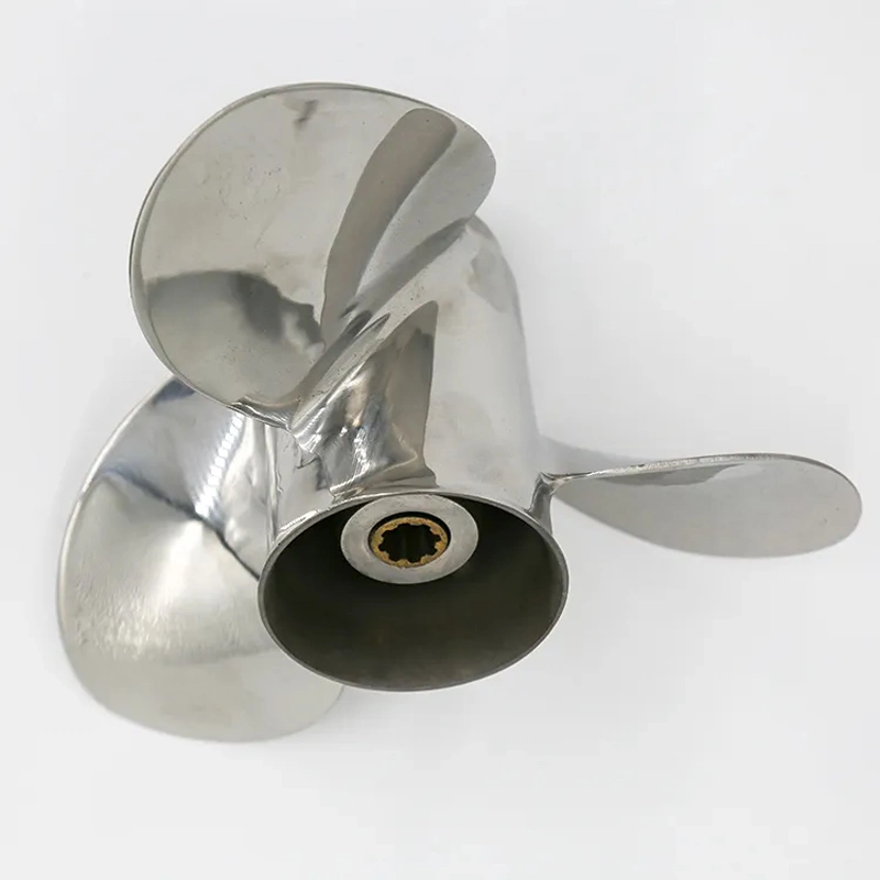 Boat Outboard Propeller Props Stainless Steel Engine 9.9-15HP for Silver Rh Propeller 3 Blade Propeller 30 Suzuki 9 1/4''