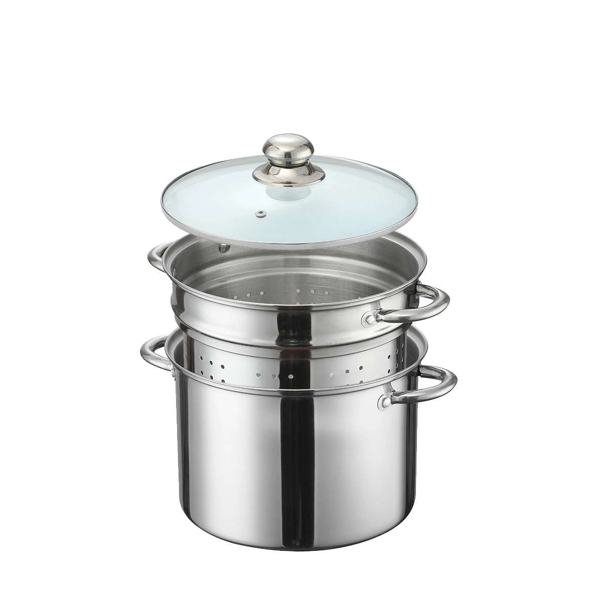 Customized Stainless Steel Italian Pasta Cooking Pots with Strainer