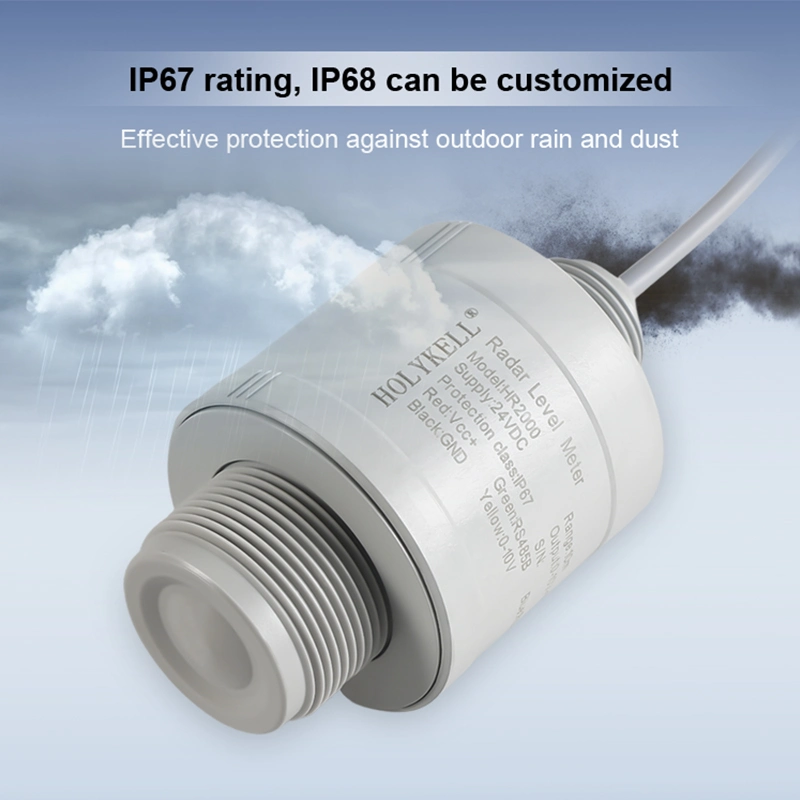4-20mA RS485 Modbus Mesures de niveau continu 80GHz Capteur de niveau radar Transmetteur pour la mesure du niveau de liquide.