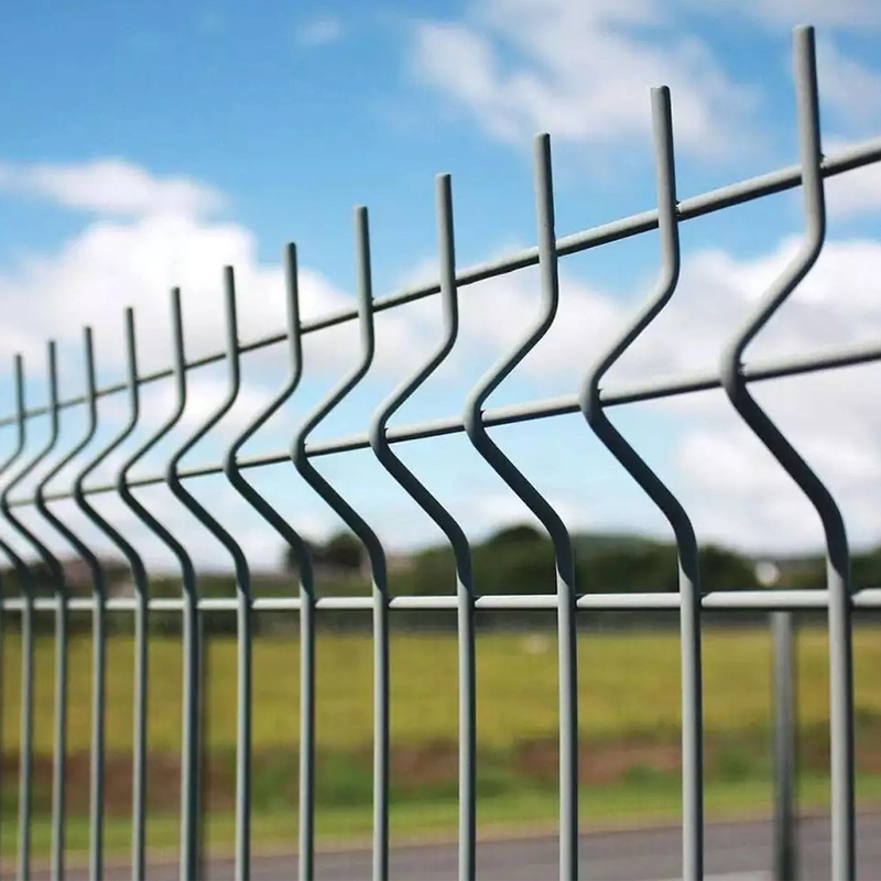 Easy Installation Iron Peach Shape Post Garden Security 3D Metal Fence Best Selling Perimeter 3D Curved Welded Fence