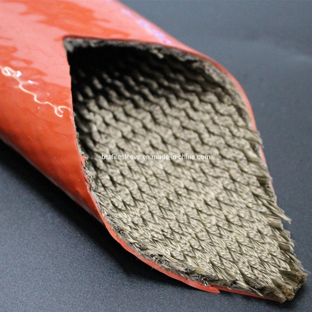 Original Factory Wires Cable Hose Thermal Insulating Materials Heat Protection Silicone Rubber Coated Basalt Sleeve