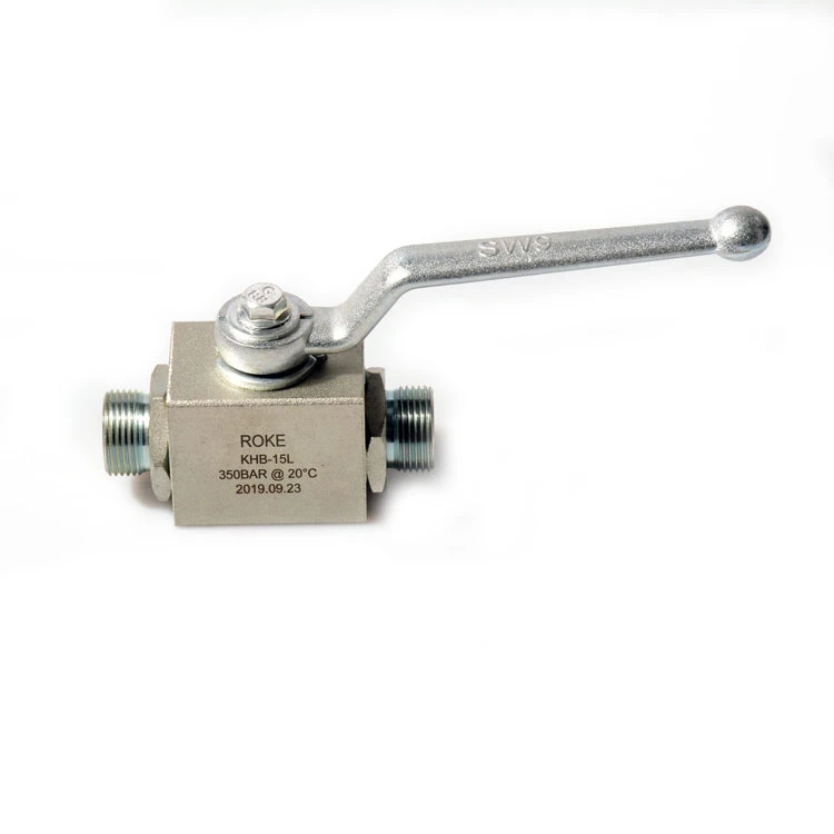 Galvanized Carbon Steel 24 Degree DIN2353 Male Thread High Pressure Ball Valve