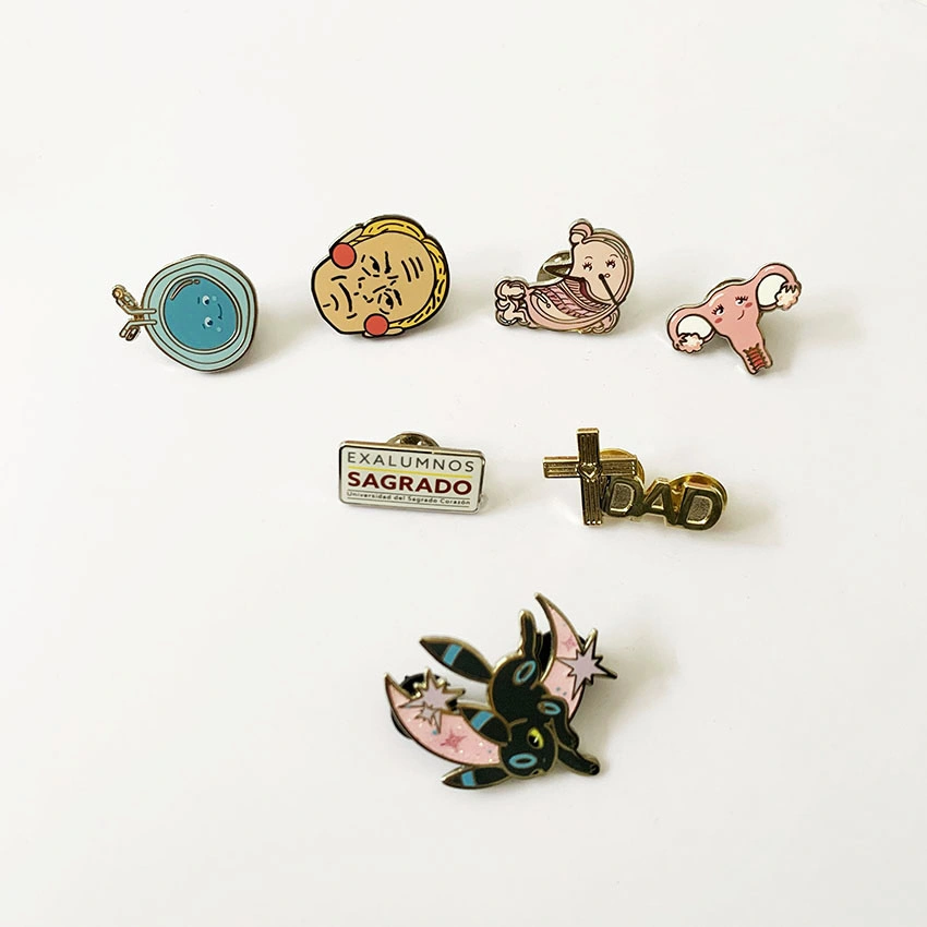 Vente en gros tige de lapin en tinplate brillante plaquée tige en émail promotion métal Badge en étain