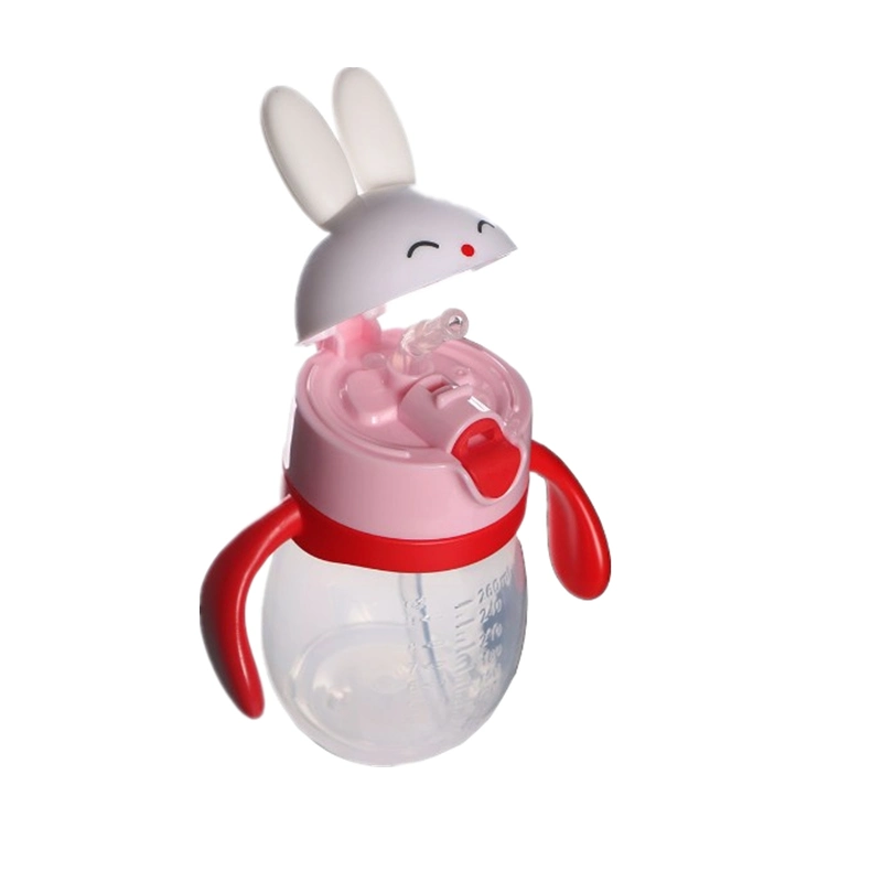 New Two-Handled Cartoon Animal Travel Baby Training Water Bottle