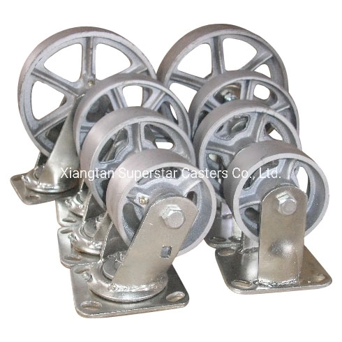 8 Inch Manufacturer High Strength Swivel Medium Heavy Duty Iron Core Casters