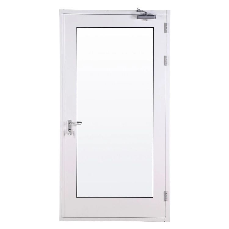 Fireproof Large Glass Panel Metal Doors Tempered Glass Steel Doors for Hospital, School, Lab