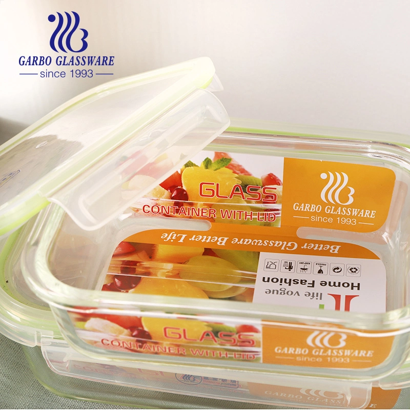 Microwave Safe Daily Use Sealed 840ml Round Fresh Box Glass Food Container Glassware