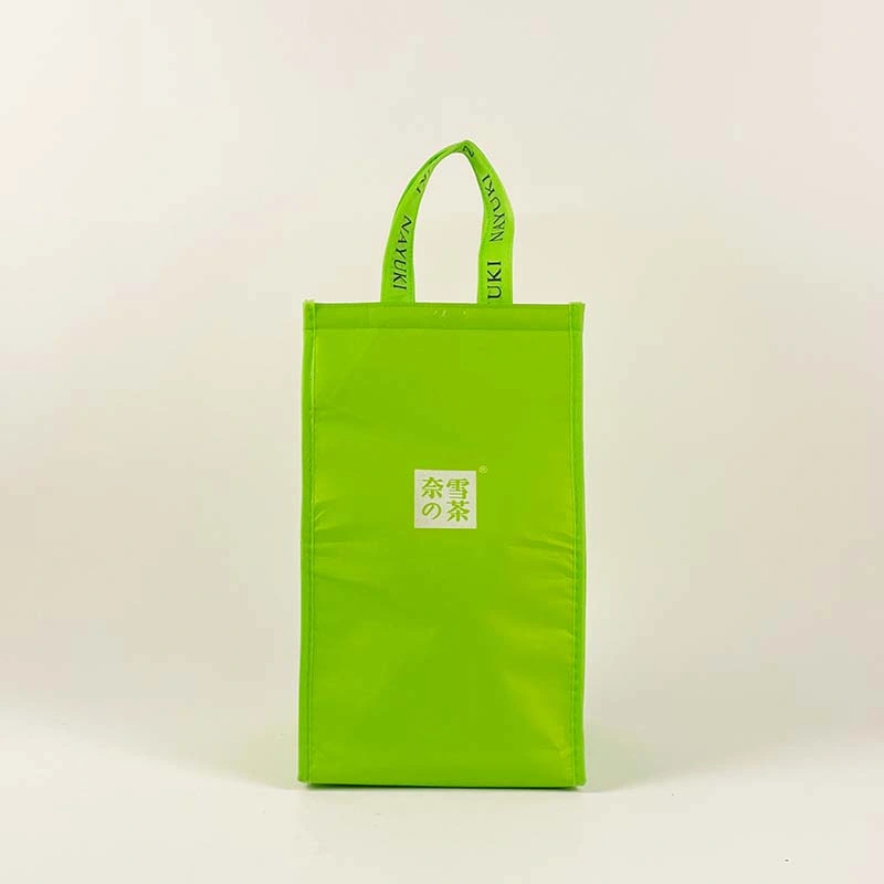 Custom Green Promotional Insulated Cooler Lunch Bag