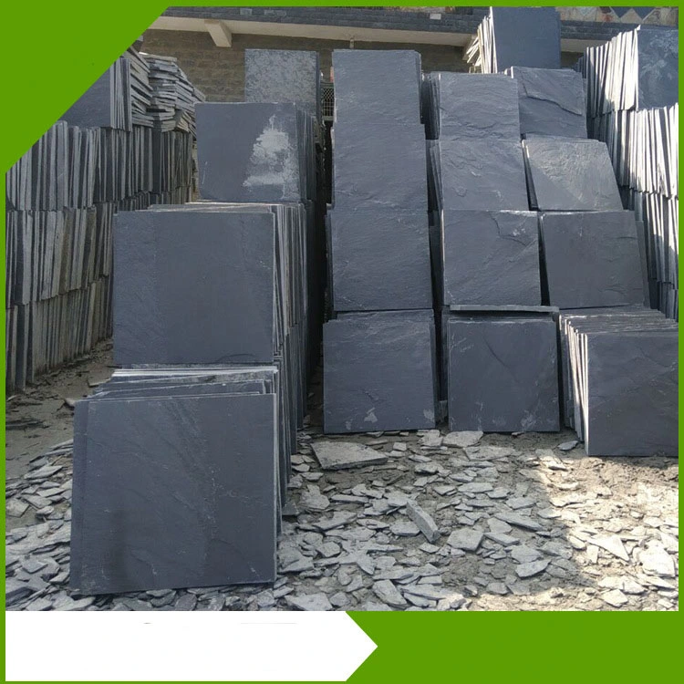 Natural Black Slate Quartz Stone Cultural Roofing Stone Interior Floor Tiles