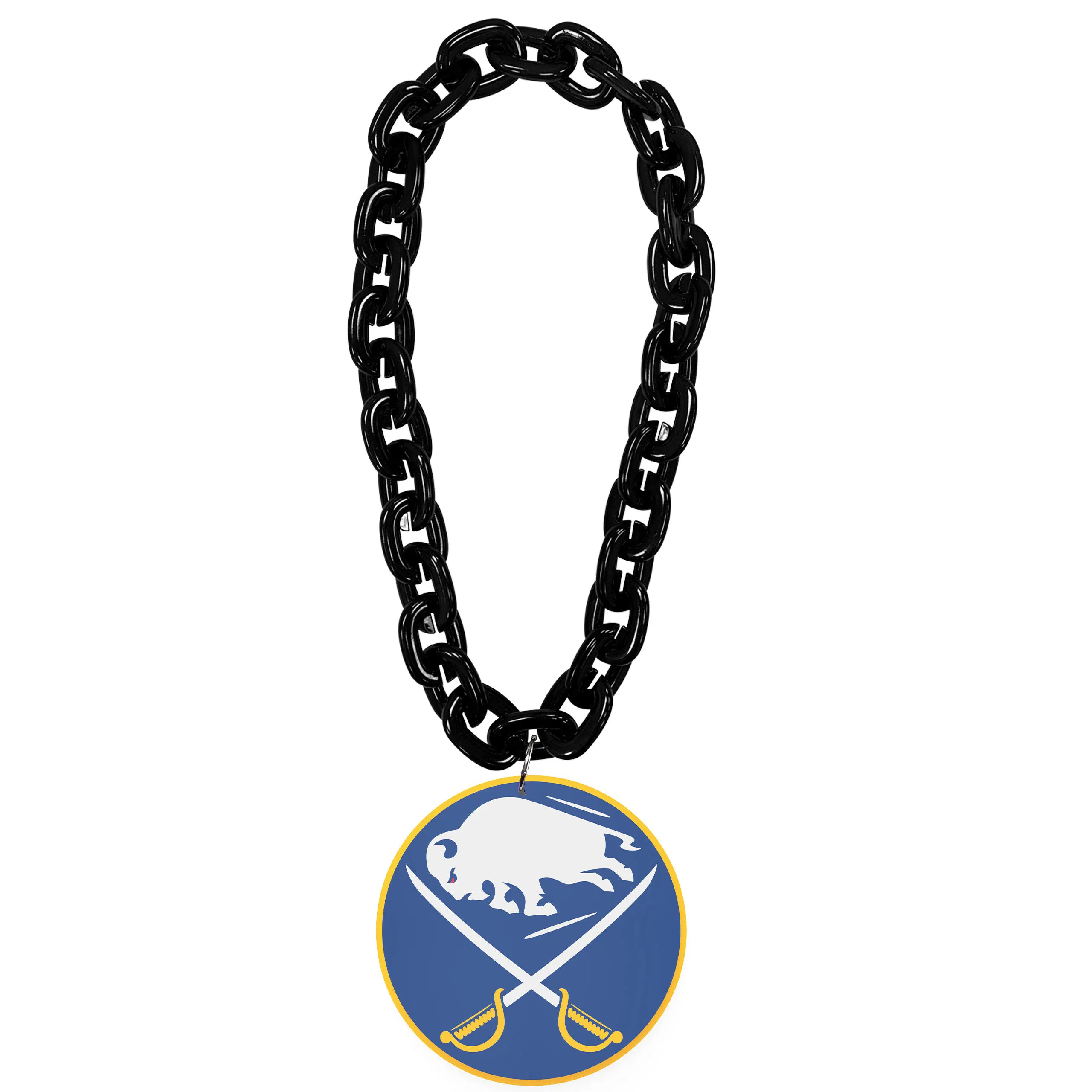 Collar de cadena personalizado Fútbol Equipo de béisbol Big Chain Sports EVA Collar de cadena de abanico Collar de plata Oro Negro Colgante cadenas de ventilador