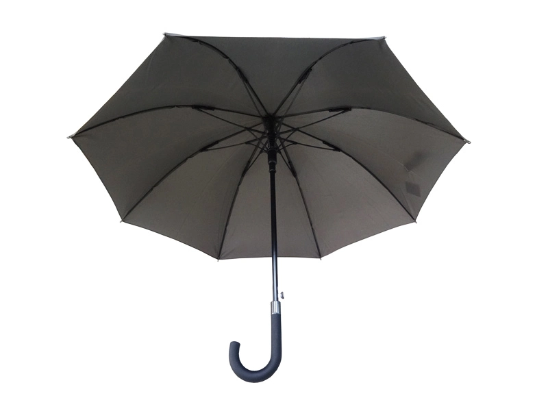 Hot Selling Gray 23 Inch Strong Wind Resistant Straight Walking Rain Umbrella