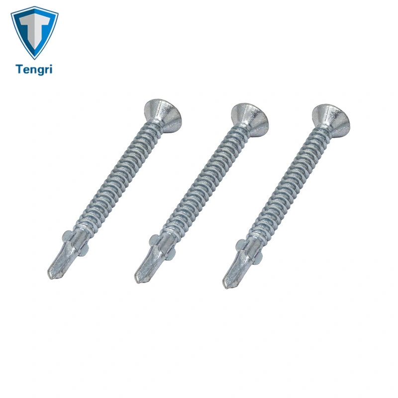 Hardware Torx Anti-Theft Flat Self Drilling Screw Wing Tek Screw Gypsum Board Screw with Zinc Plated