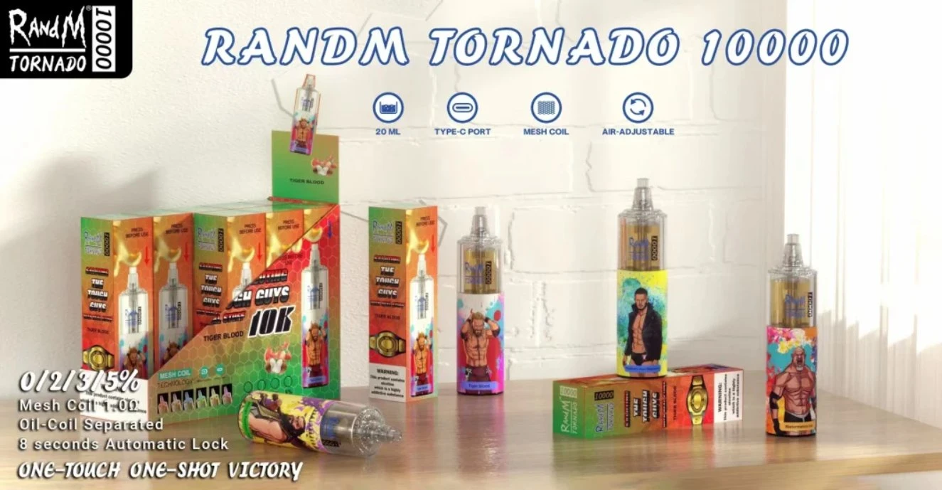 Venta directa 7000 9000 Puffs Randm Tornado 10000 Puffs Bar 850mAh recargable desechable VAPE Mesh VAPE al por mayor E cigarrillo electrónico Bueno