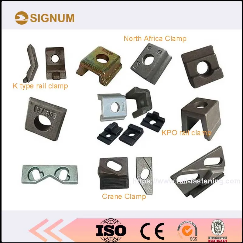 Railway Forging Weldable Boltable Kpo Train Crane Rail Clamp Clip