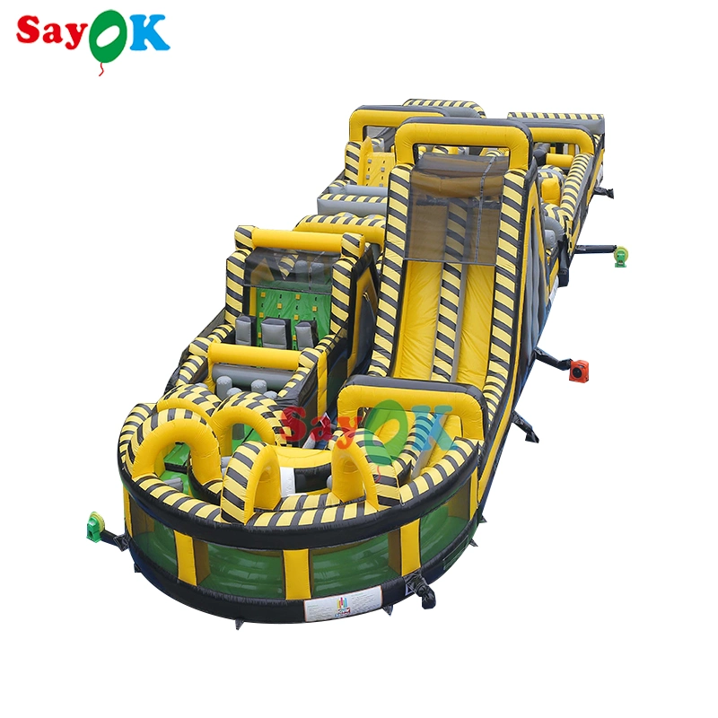 Campo de obstáculos al aire libre personalizado Bouncer Castillo espacio barco Bounc Inflatable Campo de obstáculos Jumper Playground Inflatable campo de obstáculos