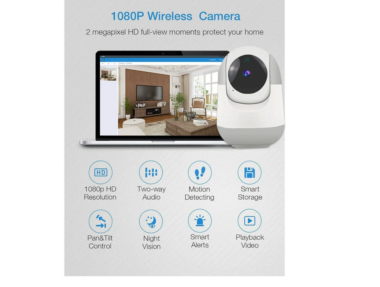 1080P HD Wireless WiFi HOGAR INTELIGENTE DE SEGURIDAD CCTV Mini cámara IP