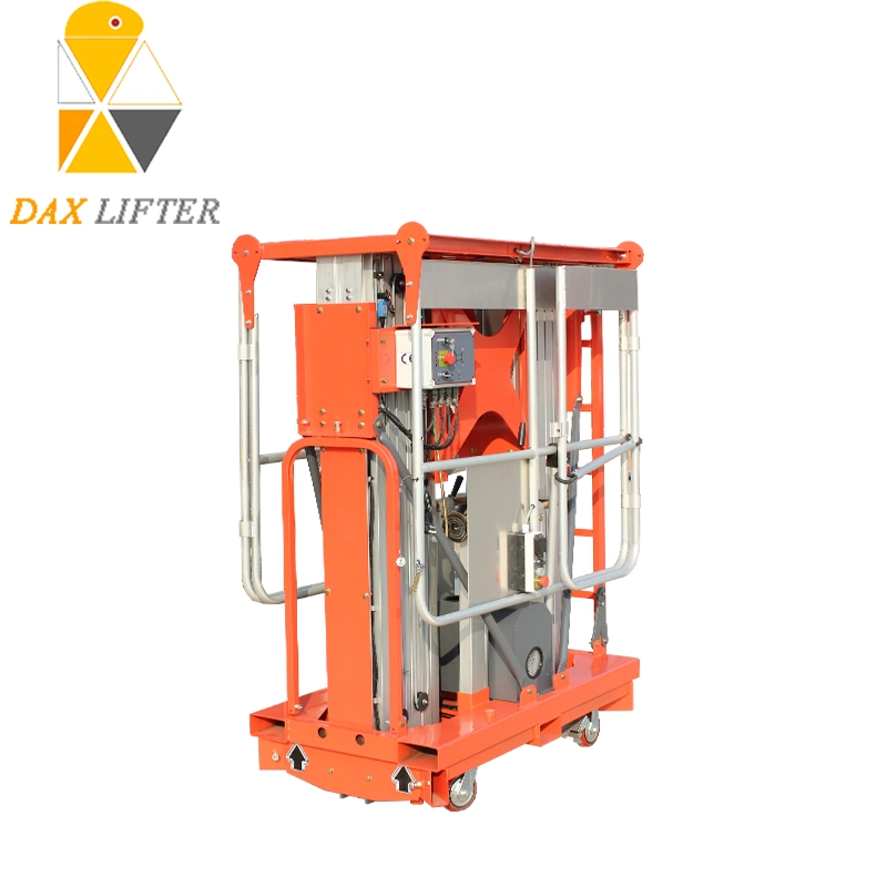 Hot Sale Dual Mast Strong Structure Hydraulic Aluminum Vertical Lifting Equipment