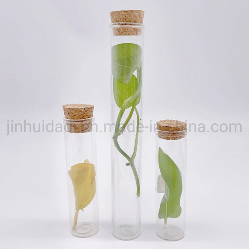 Lab and Medical Flat Bottom or Round Bottom Glass Test Tube with Cork