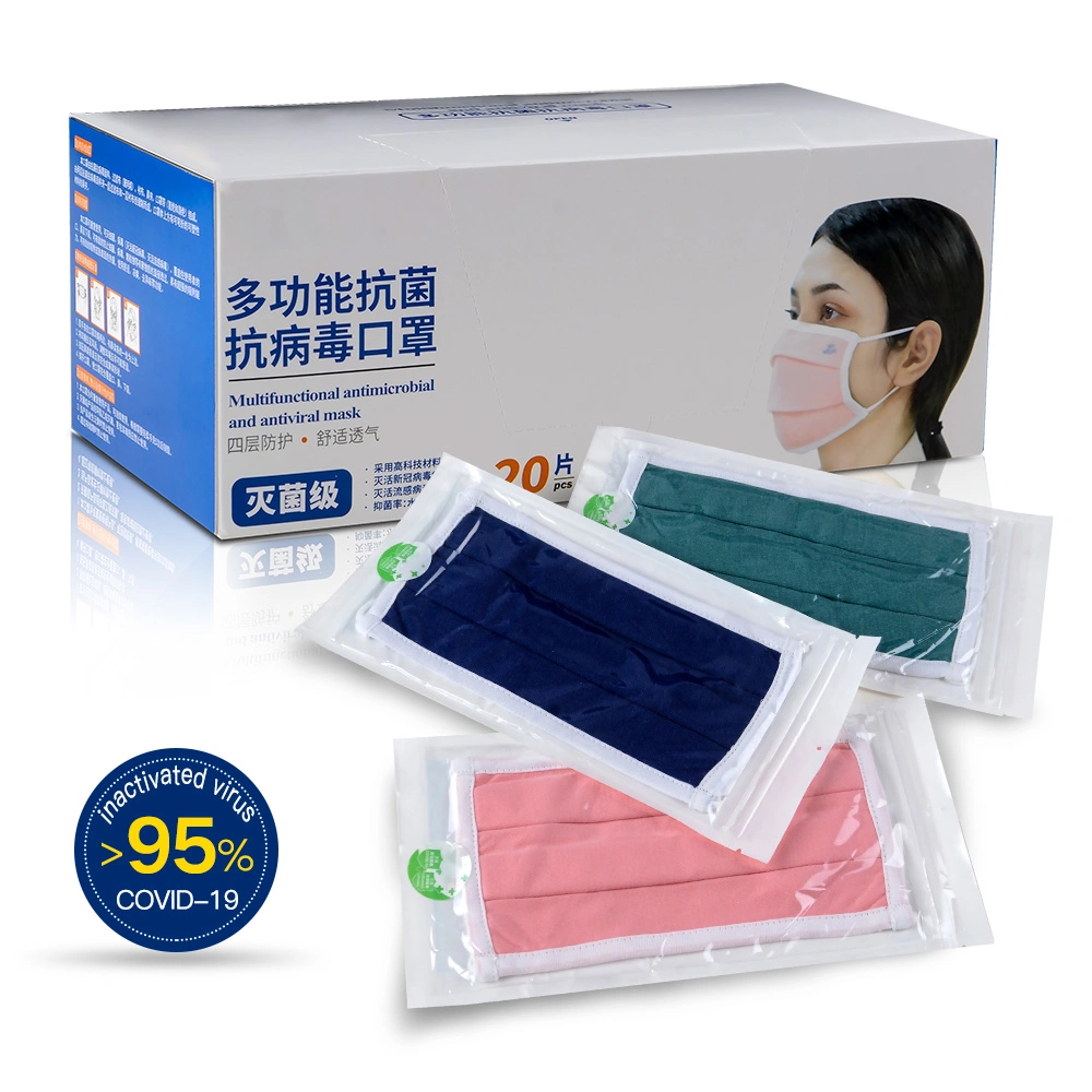 La moda Algodón impreso en la boca del filtro de máscara facial de protección UV de polvo, los hijos adultos máscaras de algodón lavable reutilizables de color liso de la máscara de algodón rosa