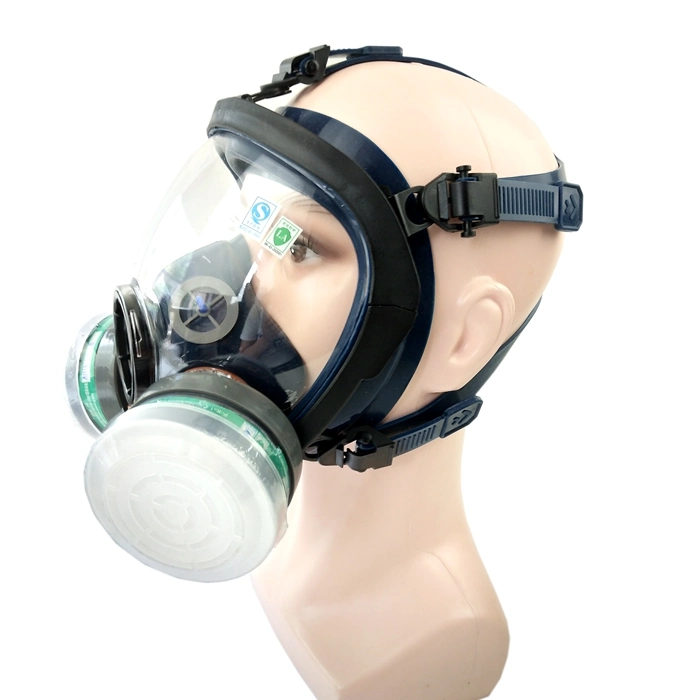 Rubber/Silicone En136 Approved Chemical Respirator Protection Dual Filter Mask