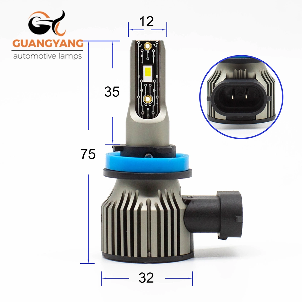 Auto LED H11 R10 CSP-5530 Chips 50 Watt 6000lm 6500K Mit Kühlsystem