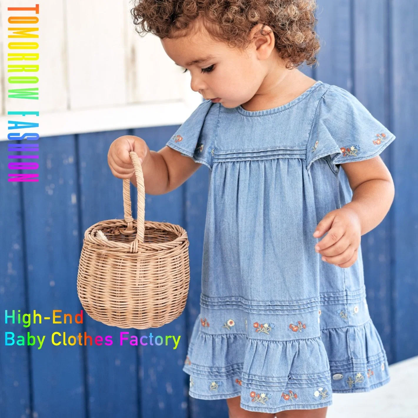 Children Wear Wholesale/Supplier Girls Apparel Kids Clothes Sets Summer Fashion Designer Floral Flower Kids Clothing Baby Clothes Little Girls Dresses