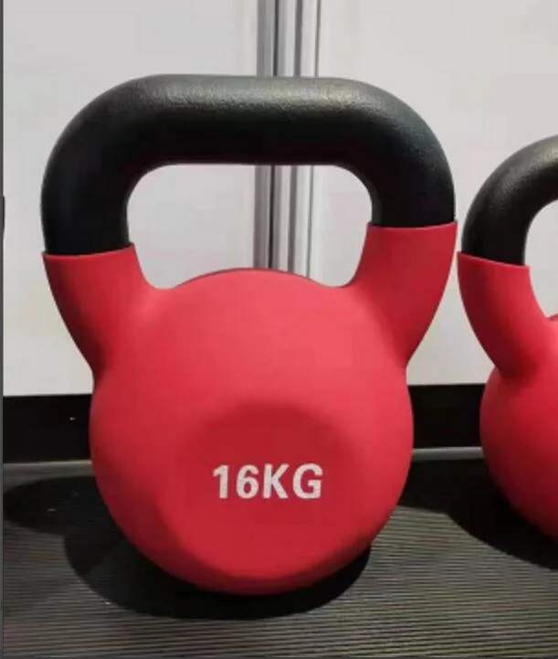 High quality/High cost performance  Lacquer Handle with Plastic Dipping Kettlebell