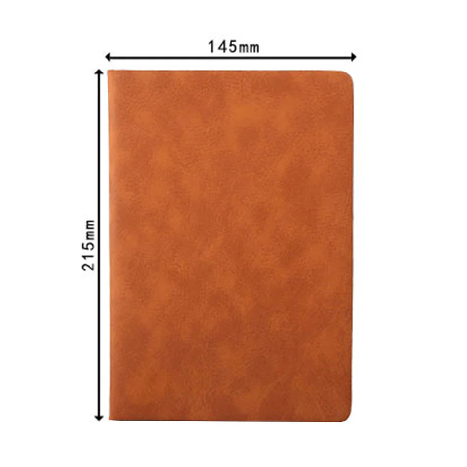 Customizable Promotion Custom Emboss Logo PU Leather Soft Cover Notebook