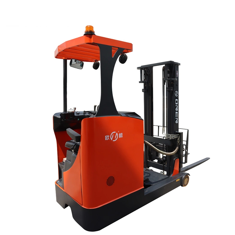 1.5 Ton 2000 Kg Lifting Height 2 Meters up to 6 M Sitting Driving Full Electric Reach Stacker Forklift