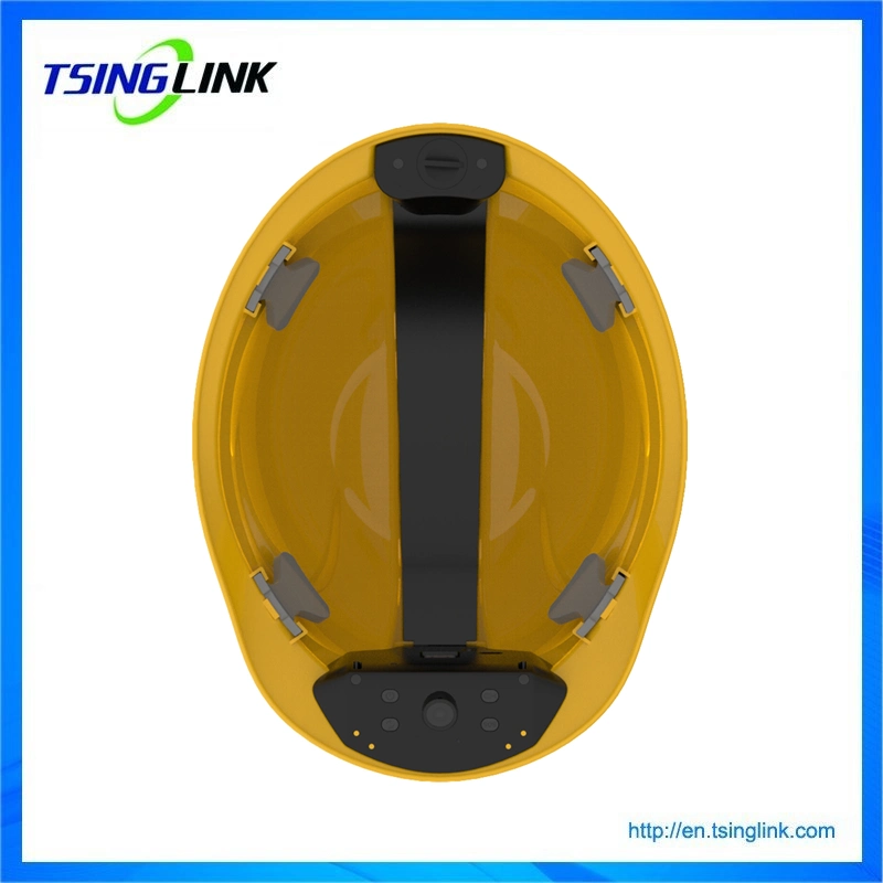 Bright LED Lamp Laser Head Protective ABS Hard Hat GPS 1080P Wireless 4G Safety Helmet Camera