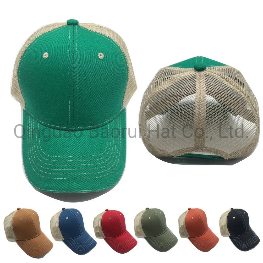 Trucker Mesh Cotton Sport Baseball Hats with Sandwich