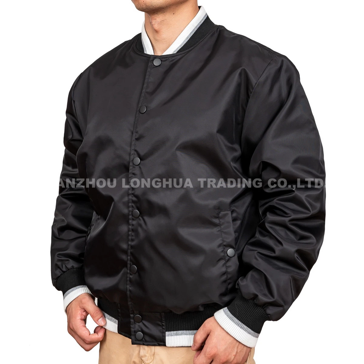 Chaqueta para chicos Nuevo abrigo de invierno negro con relleno de nylon para hombre Ropa para exteriores