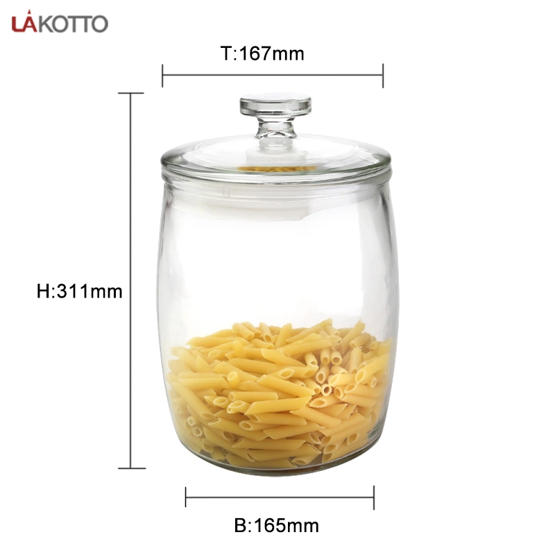 Food Contace Safe Glass Lakotto Jar Kitchen Tool Glassware Tableware with Good Service