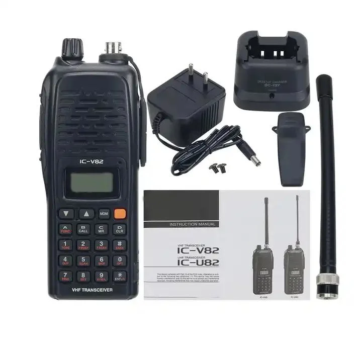 VHF-Transceiver VHF-Funkgerät tragbarer Walkie Talkieic-V82 7W 3-7km Handheld Transceiver IC-U82 UHF Zweiwege-Funkgerät