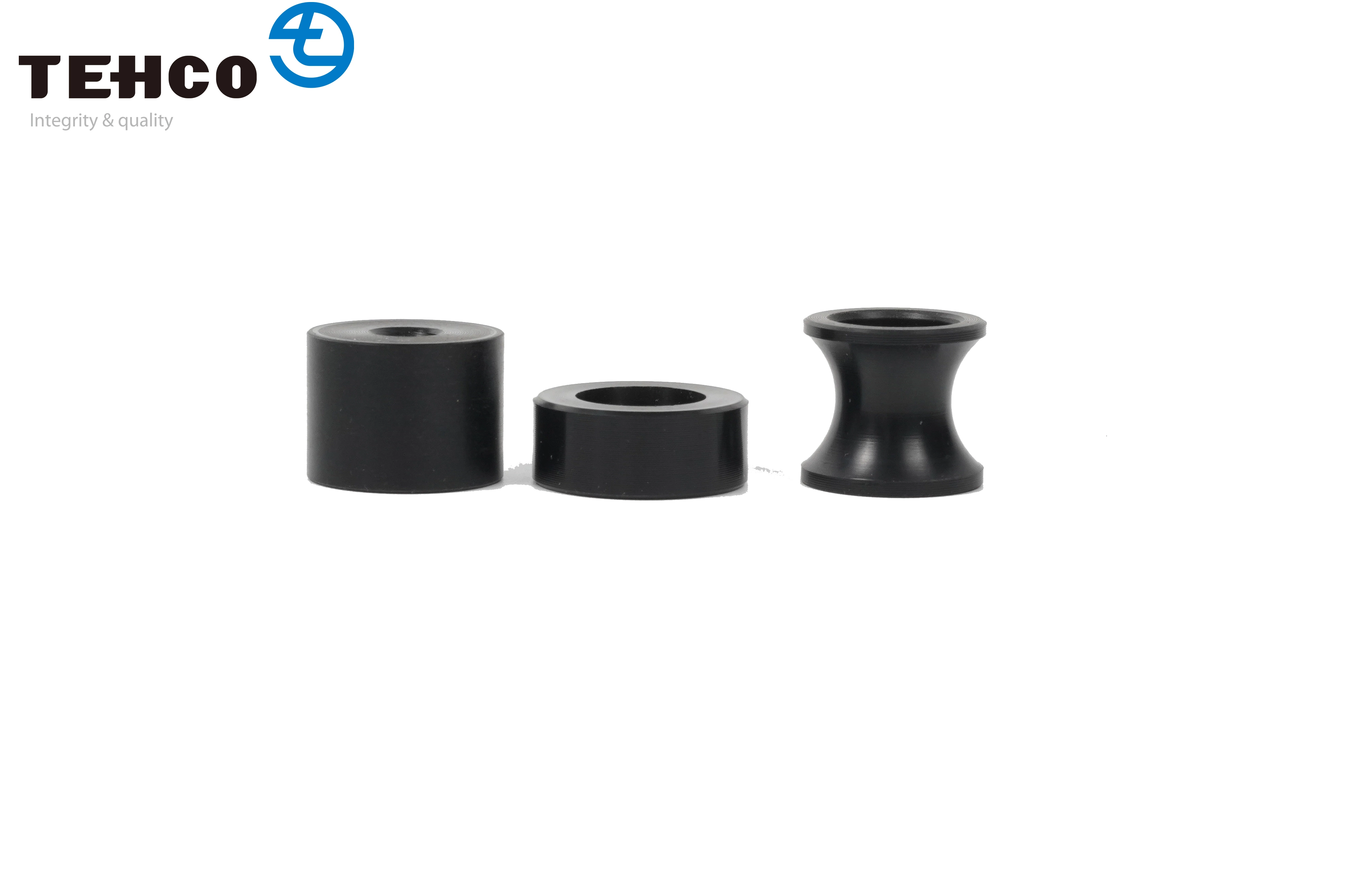 PA6 Nylon Black or White Processing Parts Plastic Shaft Sleeve/Flange/Washer Injection Mold Bushing Custom PP/PTFE/POM Material.