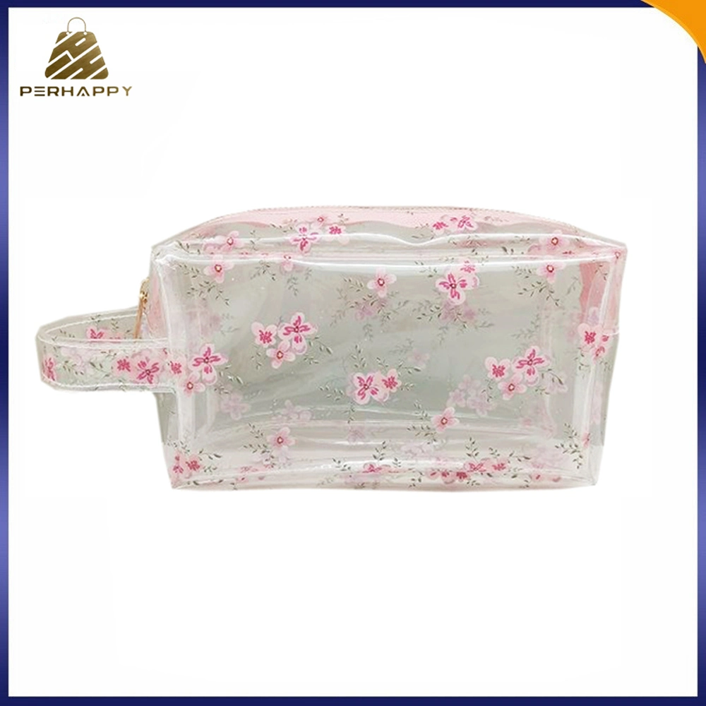 Waterproof Lady Makeup Handbag Cute Women Cosmetic Gift Bag Holographic Clear PVC or TPU Luxury Fashion Travel Colorful Transparent Replica Cosmetic Bag