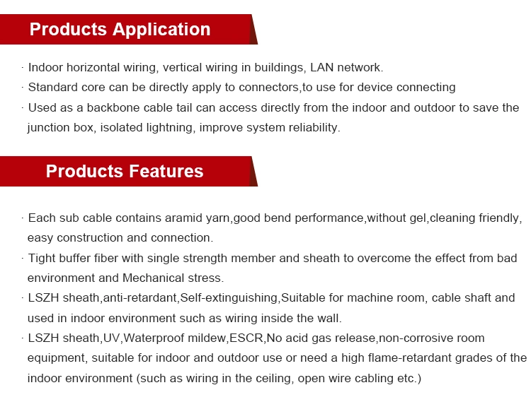 Fiber Optical 50/125 Multi Mode Indoor Optic Cable