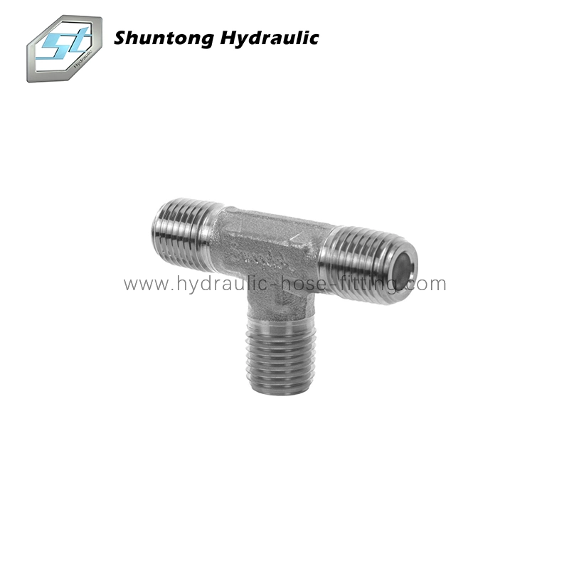 Hydraulic Adaptor NPT Male Tee hydraulic Hose Fititngs Manufacturer