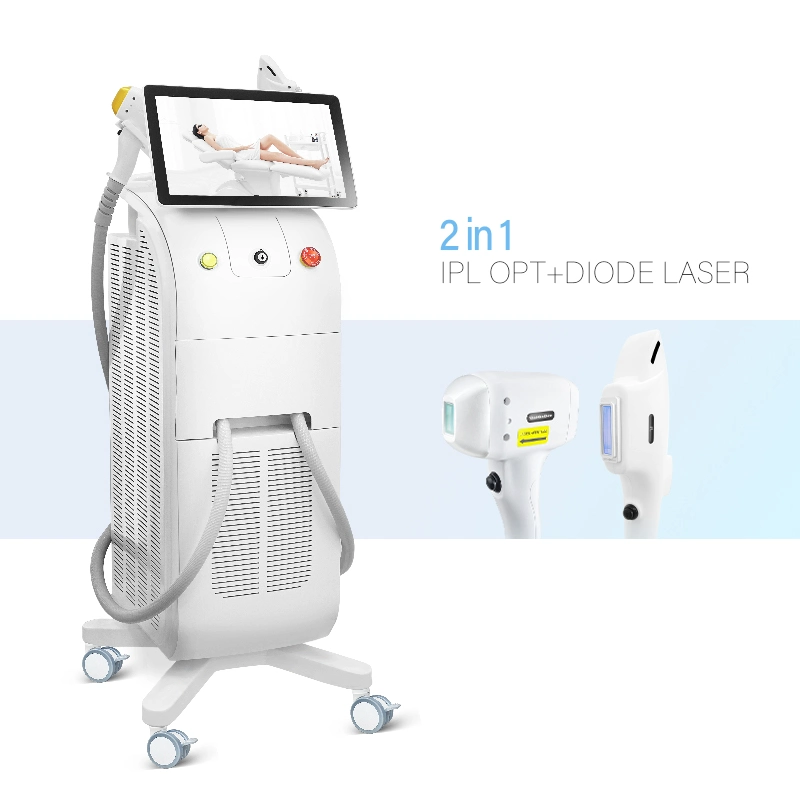 IPL Láser de Diodo la máquina 2 mango 4 la longitud de onda Láser de Diodo de 1600W